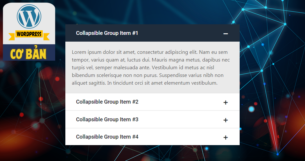 Hướng dẫn tạo nút cộng và trừ Accordion trong Bootstrap 4 Hướng dẫn tạo nút cộng và trừ Accordion trong Bootstrap 4